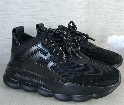 gray versace chain reaction|Versace black chain reaction sneakers.